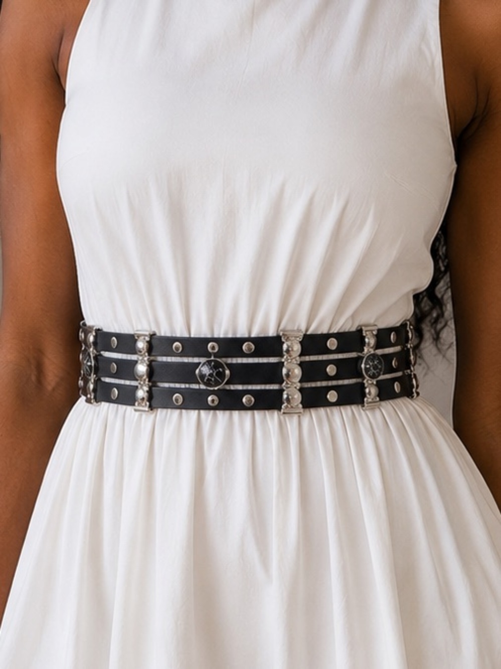 maje leather studded belt 1 EUROPIAN US SMALL